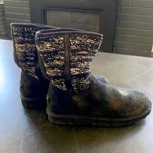 COPY - UGG Camaya Sequin Metallic Knit Boot NWOB Size 9